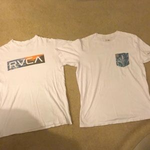 2 RVCA white shirts